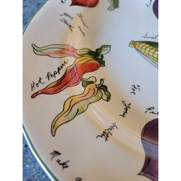 Sakura Garden Delight 1995 Stoneware Plate By Sue Zipki Vegetables Vtg 8.5" - Picture 7 of 7